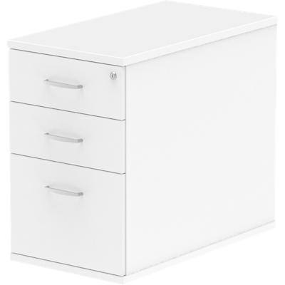 Impulse 800 Desk High Pedestal 3 Drawer White 430 x 800 x 730 mm