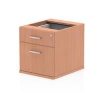 Impulse Fixed Pedestal 2 Drawer Beech 440 x 550 x 410 mm