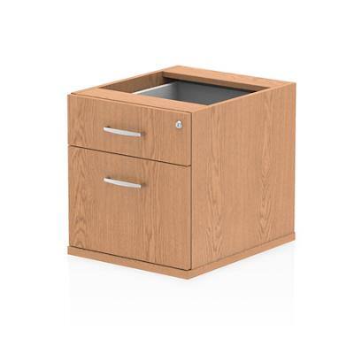 Impulse Fixed Pedestal 2 Drawer Oak 440 x 550 x 410 mm