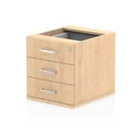 Impulse Fixed Pedestal 3 Drawer Maple 440 x 550 x 410 mm