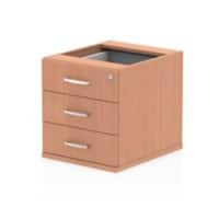 Impulse Fixed Pedestal 3 Drawer Beech 440 x 550 x 410 mm