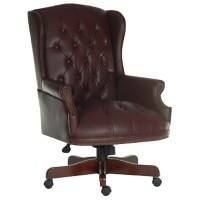 TEKNIK Executive Chair Bonded leather Fixed Armrest Height-adjustable Seat Red 115 kg B800BU 750 mm