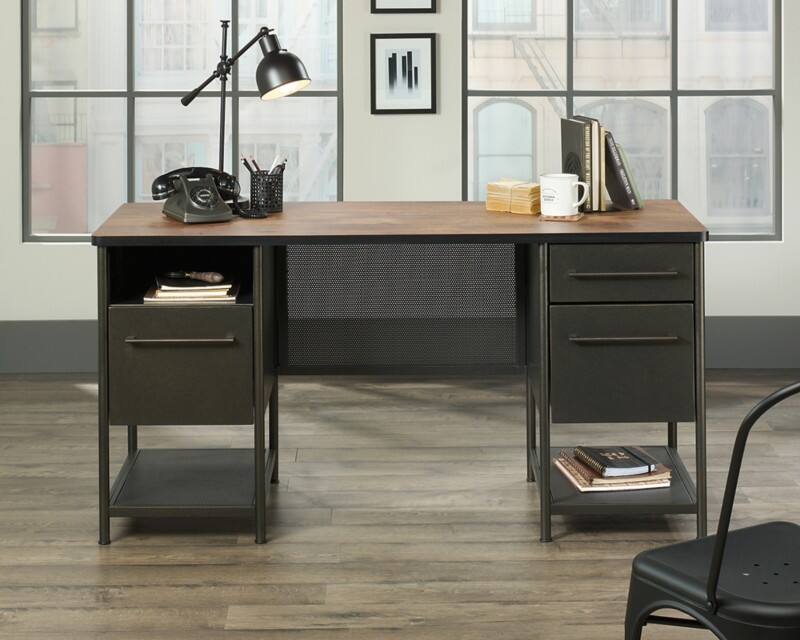 TEKNIK Boulevard Home Office Desk 4 Metal legs 3 Drawers 1,524 (W) x 610 (D) x 765 (H) mm Laminated Particle Board