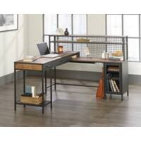 TEKNIK Boulevard Home Office Desk Oak 4 Metal legs 2 Drawers 1,542 (W) x 510 (D) x 1,079 (H) mm Laminated Particle Board