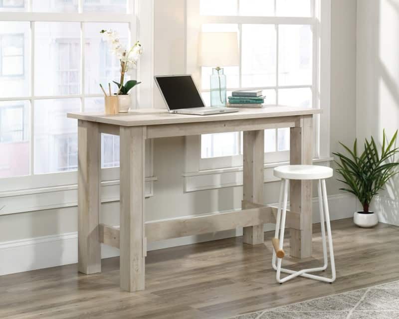 TEKNIK Bench Desk Chalked Chestnut Wooden Legs 1,400 (W) x 650 (D) x 899 (H) mm Laminated Particle Board