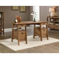 TEKNIK Home Office Desk Oak Wooden Legs 4 Drawers 1,500 (W) x 596 (D) x 738 (H) mm Laminated Particle Board