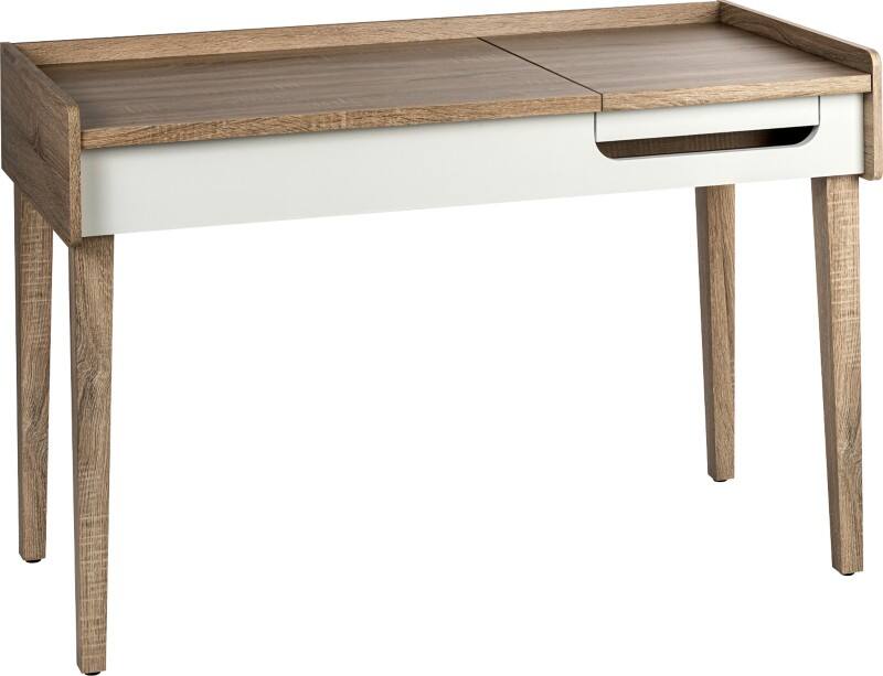 TEKNIK Giru Home Office Desk Oak Wooden Legs 1,200 (W) x 570 (D) x 800 (H) mm Laminated Particle Board