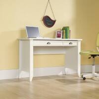 TEKNIK Laptop Desk Home Office Desk White Oak Wooden Legs 2 Drawers 1,200 (W) x 500 (D) x 770 (H) mm Laminated Particle Board, Powder Coated Metal