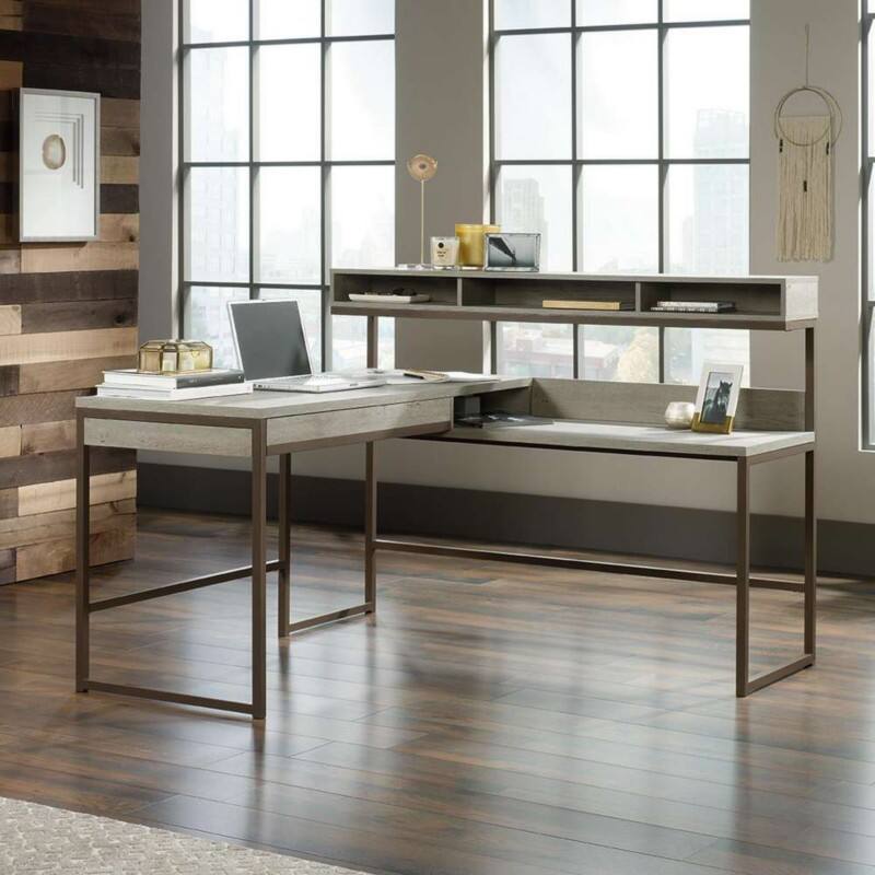 TEKNIK Home Office Desk Oak 1,409 (W) x 595 (D) x 1,080 (H) mm Laminated Particle Board