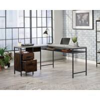 TEKNIK Home Office Desk Walnut 4 Metal legs 2 Drawers 1,464 (W) x 142 (D) x 777 (H) mm Laminated Particle Board