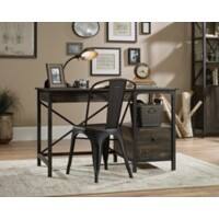 TEKNIK Steel Gorge Home Office Desk Black 4 Metal legs 2 Drawers 1,206 (W) x 596 (D) x 750 (H) mm Particle Board