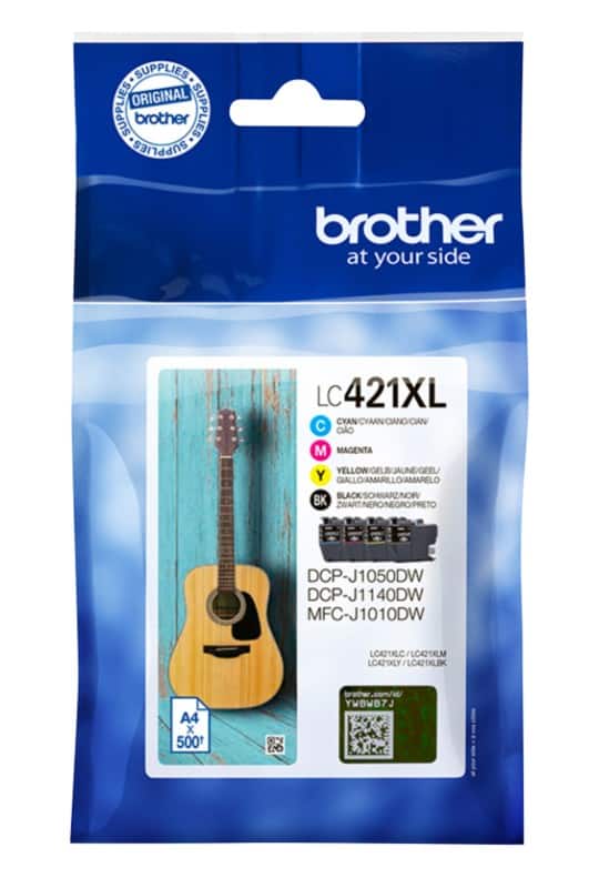 Brother LC421XLVAL Original Ink Cartridge Black, Cyan, Magenta, Yellow Pack of 4 Multipack