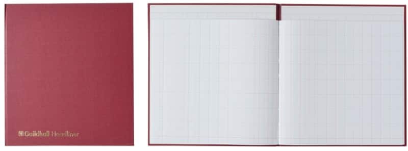 Guildhall Cash Analysis Book 48/3-15Z Petty Cash Rulings 3 Debit, 15 Credit Plus Narrative 80 Pages 40 Sheets