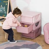 Homcom Kids Storage Box Pink 37 x 56.5 cm