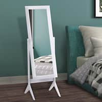 Homcom Freestanding Jewellery Mirror White