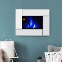 Homcom Fireplace with Pebble Effect 10.7 x 52 cm