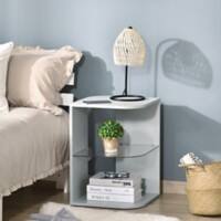 Homcom Modern Side Table with Metal Frame