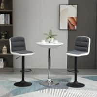 Homcom Armless Bar Stool Black Pack of 2