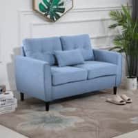 Homcom 2 Seat Sofa for Living Room Blue