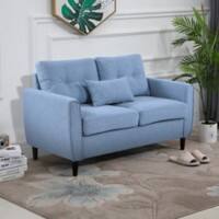 Homcom 2 Seat Sofa for Living Room Blue