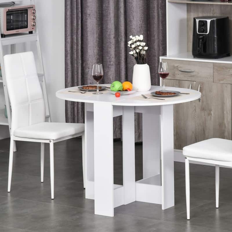 HOMCOM Folding Table White 760 x 737 mm