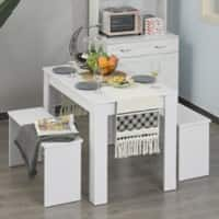 Homcom Dining Set For Small Spaces White