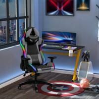 Vinsetto Gaming Chair RGB LED Grey