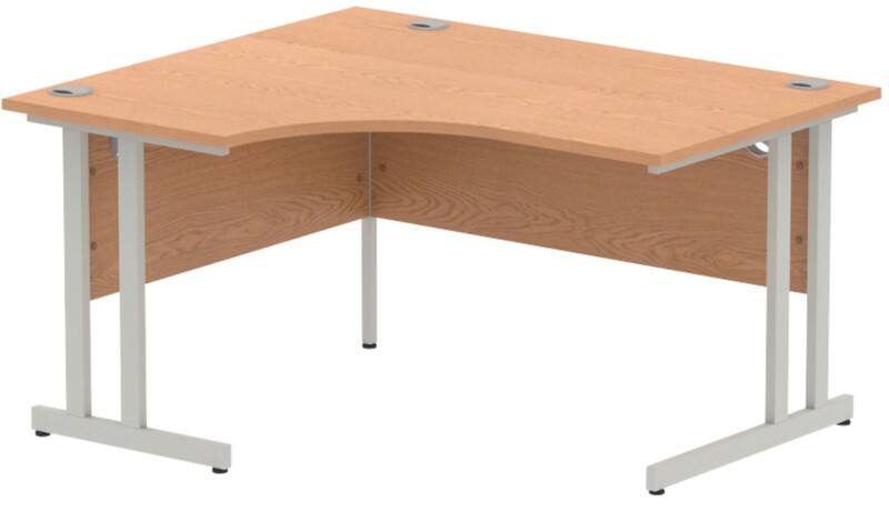 dynamic Impulse Left Hand Desk Rectangular Oak Cantilever 1,400 (W) x 1,200 (D) x 730 (H) mm MFC (Melamine Faced Chipboard)