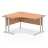 Dynamic Left-hand Desk Impulse ICDLC14OAK Brown 1400 mm (W) x 800 mm (D) x 730 mm (H)