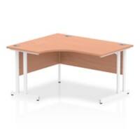 dynamic Impulse Left Hand Desk Rectangular Beech Cantilever 1,400 (W) x 1,200 (D) x 730 (H) mm MFC (Melamine Faced Chipboard)