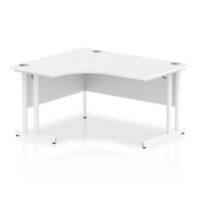 dynamic Impulse Left Hand Desk Rectangular White Cantilever 1,400 (W) x 1,200 (D) x 730 (H) mm MFC (Melamine Faced Chipboard)