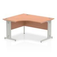 dynamic Impulse Height Adjustable Left-hand Desk Rectangular MFC Grey 1,400 x 1,200 x 730 mm