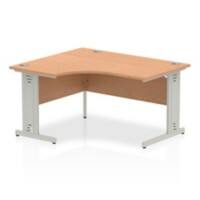 dynamic Impulse Left Hand Desk Rectangular Oak Cantilever 1,400 (W) x 1,200 (D) x 730 (H) mm MFC (Melamine Faced Chipboard)