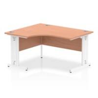 dynamic Impulse Left Hand Desk Rectangular Beech Cantilever 1,400 (W) x 1,200 (D) x 730 (H) mm MFC (Melamine Faced Chipboard)