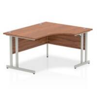 dynamic Impulse Height Adjustable Right-hand Desk Rectangular Walnut MFC Grey 1,400 x 1,200 x 730 mm