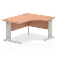 dynamic Impulse Height Adjustable Right-hand Desk Rectangular MFC Grey 1,400 x 1,200 x 730 mm