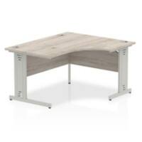 dynamic Impulse Height Adjustable Right-hand Desk Rectangular Oak MFC Grey 1,400 x 1,200 x 730 mm