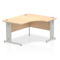 dynamic Impulse Height Adjustable Right-hand Desk Rectangular Maple MFC Grey 1,400 x 1,200 x 730 mm