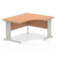 dynamic Impulse Right Hand Desk Rectangular Oak Cantilever 1,400 (W) x 1,200 (D) x 730 (H) mm MFC (Melamine Faced Chipboard)