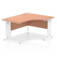 dynamic Impulse Right Hand Desk Rectangular Beech Cantilever 1,400 (W) x 1,200 (D) x 730 (H) mm MFC (Melamine Faced Chipboard)