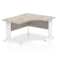 dynamic Impulse Right Hand Desk Rectangular Grey Oak Cantilever 1,400 (W) x 1,200 (D) x 730 (H) mm MFC (Melamine Faced Chipboard)
