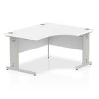 dynamic Impulse Right Hand Desk Rectangular White Cantilever 1,400 (W) x 1,200 (D) x 730 (H) mm MFC (Melamine Faced Chipboard)