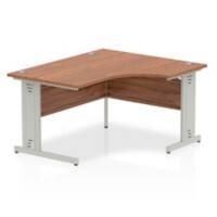 dynamic Impulse Right Hand Desk Rectangular Walnut Cantilever 1,400 (W) x 1,200 (D) x 730 (H) mm MFC (Melamine Faced Chipboard)