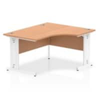 dynamic Impulse Right Hand Desk Rectangular Oak Cantilever 1,400 (W) x 1,200 (D) x 730 (H) mm MFC (Melamine Faced Chipboard)