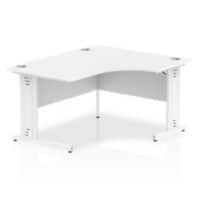 dynamic Impulse Height Adjustable Right-hand Desk Rectangular MFC White 1,400 x 1,200 x 730 mm