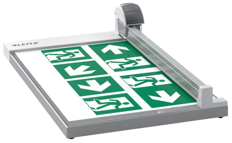 Leitz Precision Office Paper Trimmer 9028 A3 420 mm Retractable Rotary Blade Straight, Wave and Perforated Cut Grey 15 Sheets