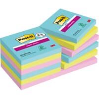 Post-it Super Sticky Notes 76 x 76 mm Cosmic Colours 90 Sheets Value Pack 8 + 4 Free