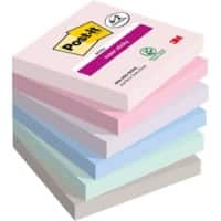 Post-it Super Sticky Notes 76 x 76 mm Soulful Colours 90 Sheets Value Pack 4 + 2 Free