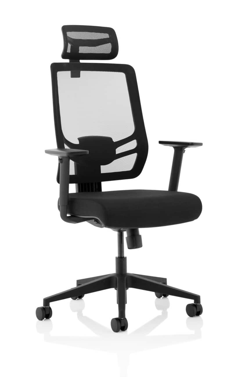 dynamic Ergo Office Chair Synchro Tilt Height-Adjustable Armrest Black 135 kg KC0298 660 x 630 x 990 mm