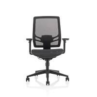 dynamic Ergo Office Chair Synchro Tilt Height-Adjustable Armrest Black 135 kg OP000253 660 x 630 x 990 mm
